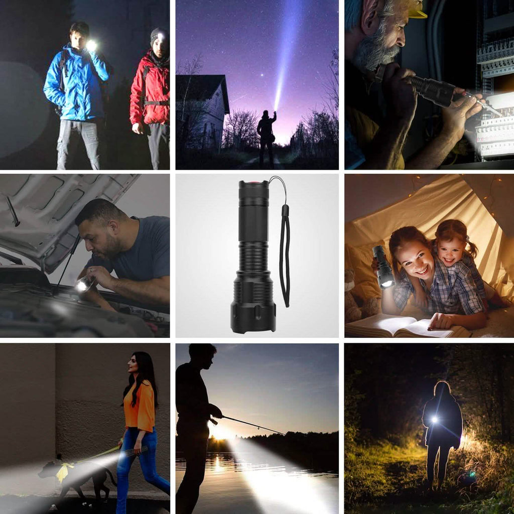 LED Rechargeable Zoomable Flashlight
