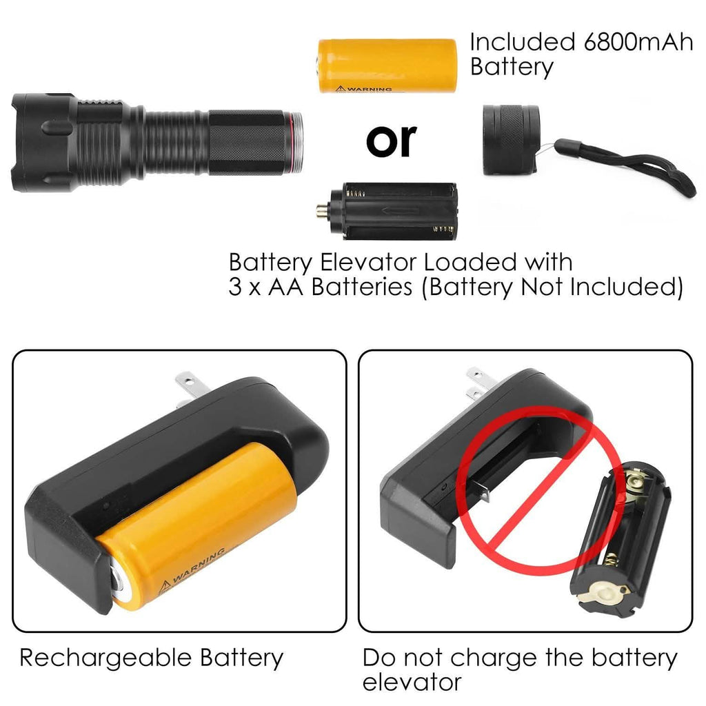 LED Rechargeable Zoomable Flashlight