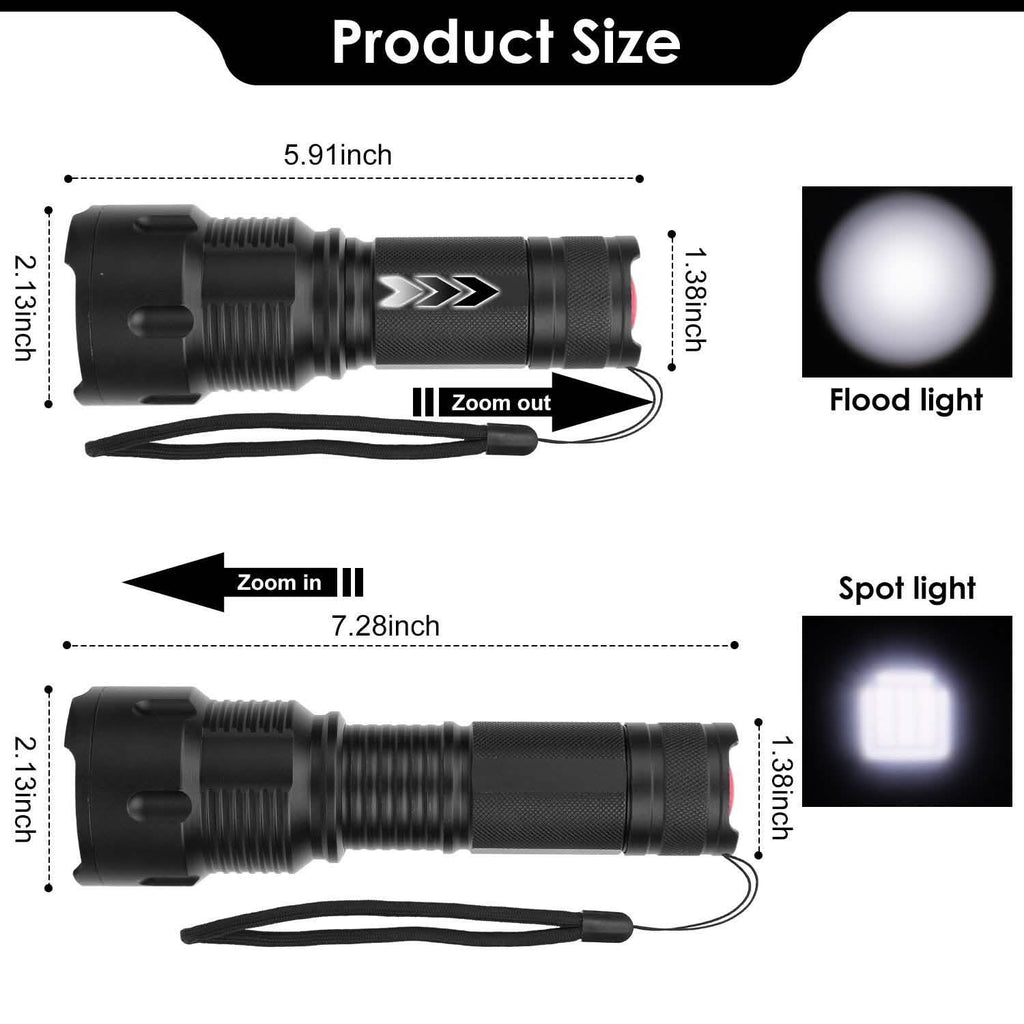 LED Rechargeable Zoomable Flashlight