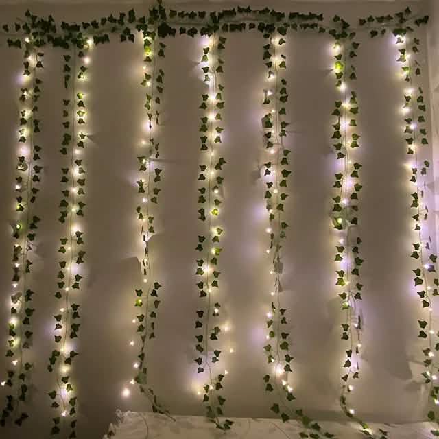 LED Solar Ivy Leaf String Light