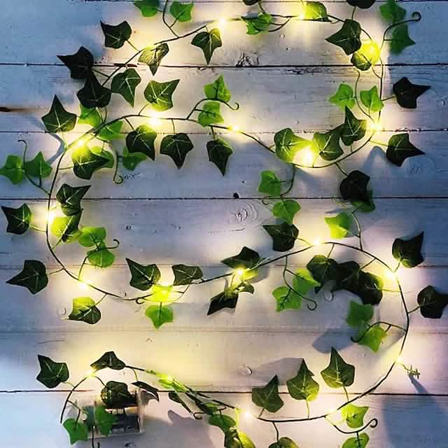 LED Solar Ivy Leaf String Light