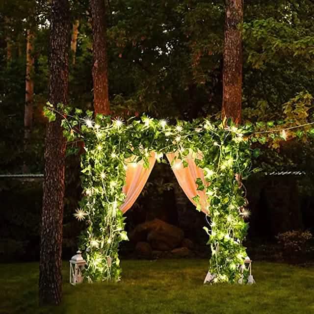 LED Solar Ivy Leaf String Light