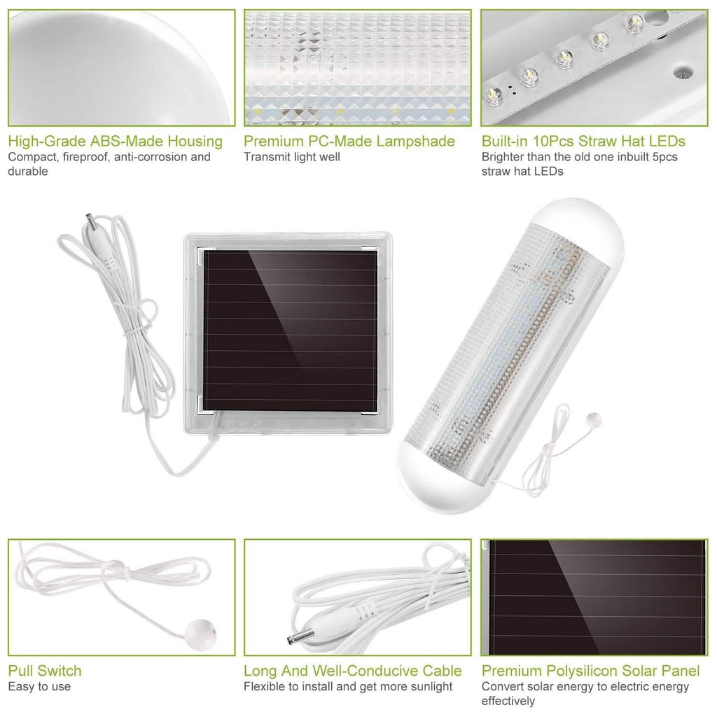LED Solar Lights Powered Security Light Kit