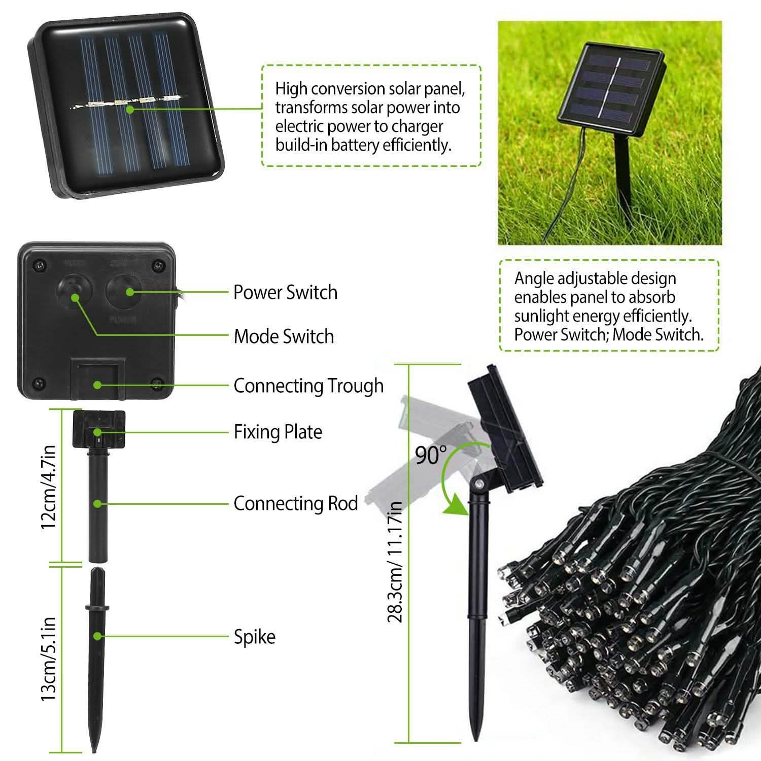 LED Solar Power Fairy String Lights
