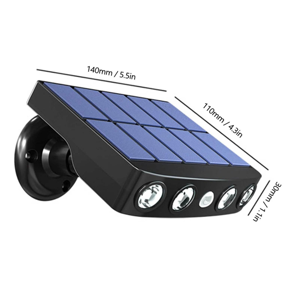 LED Solar Powered Wall Light Rotatable Waterproof Motion-Sensor Lights