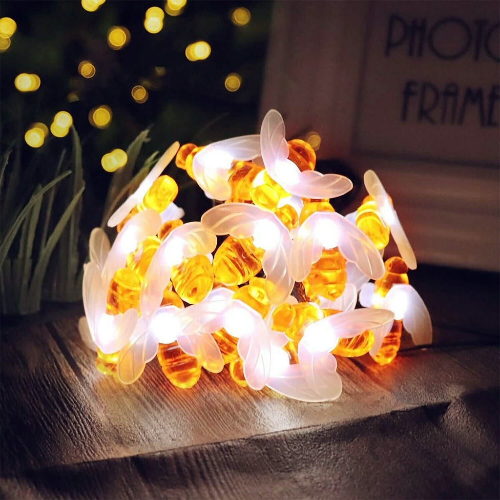 LED Solar String Bee Lights 30 Honeybees