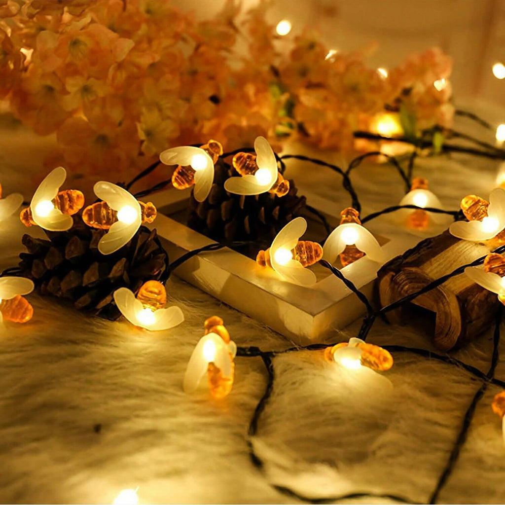 LED Solar String Bee Lights 30 Honeybees