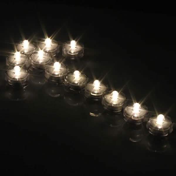 LED Submersible Waterproof Floral Decoration Tea Vase Battery Light Candles