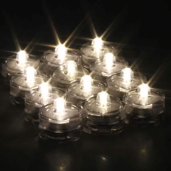 LED Submersible Waterproof Floral Decoration Tea Vase Battery Light Candles