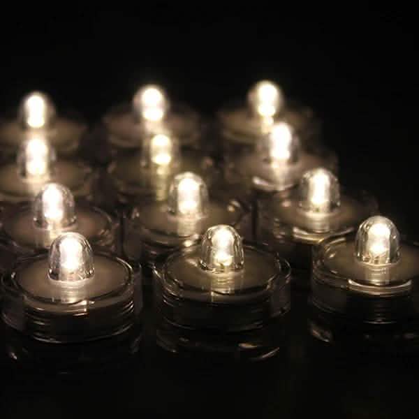 LED Submersible Waterproof Floral Decoration Tea Vase Battery Light Candles