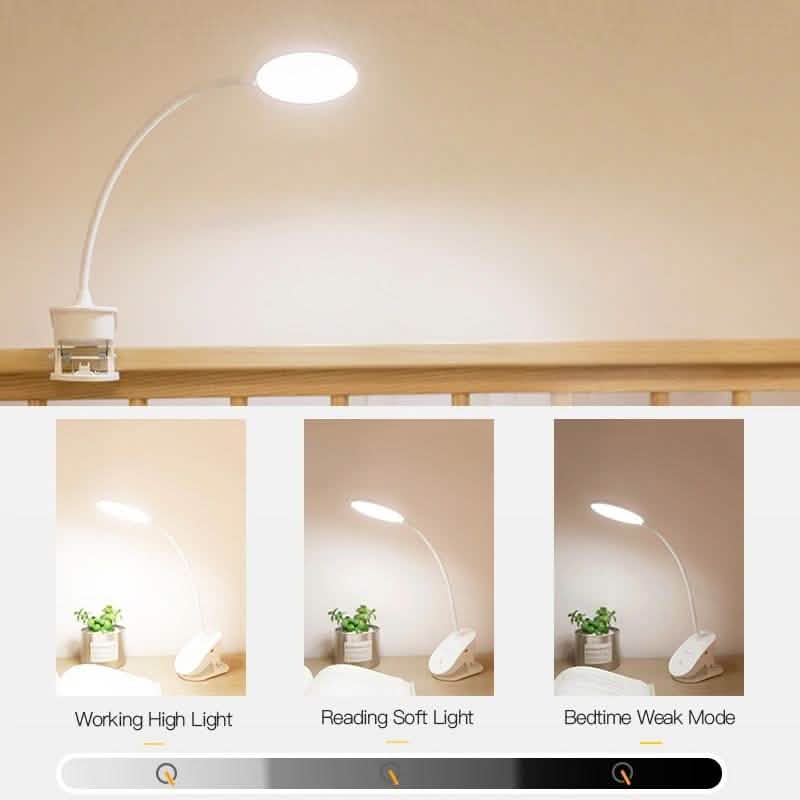 LED Touch On/off Switch with 3 Modes Desk Lamp Clip