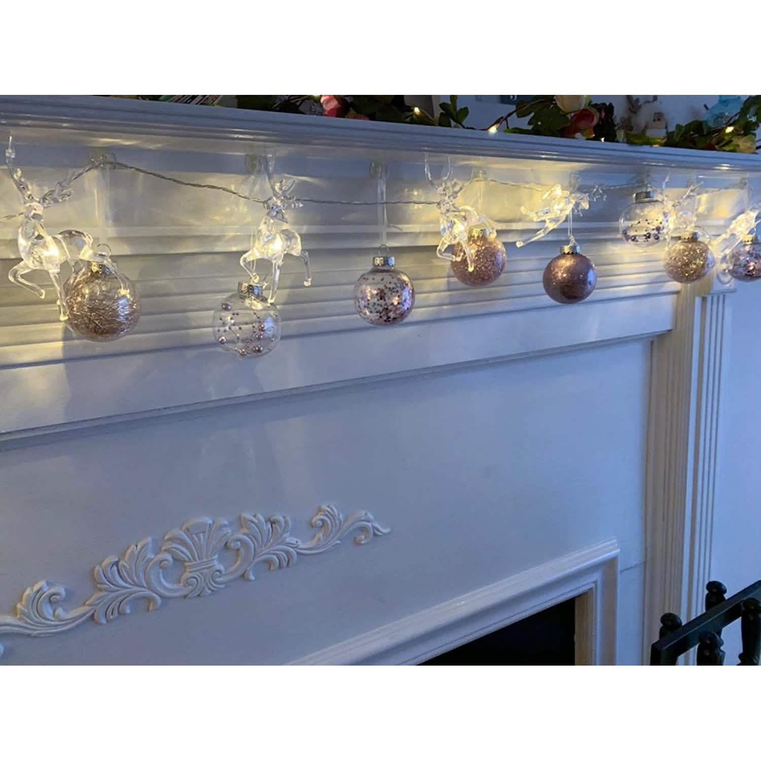 LED Warm White Christmas Lights Reindeer String Lights