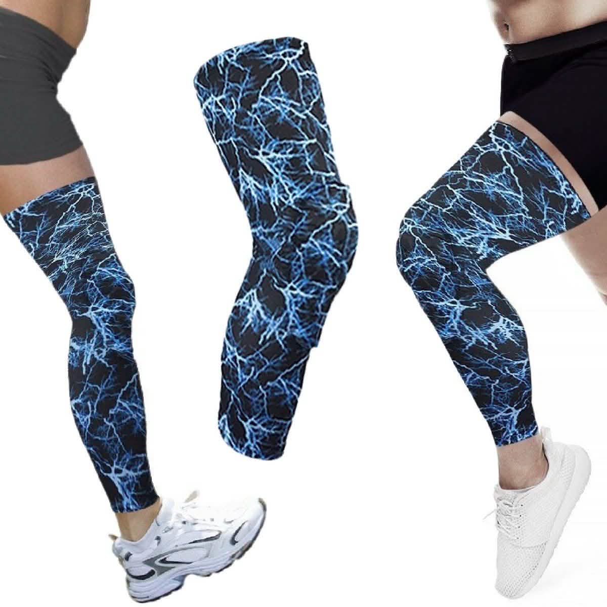 Leg Compression Sleeve with Padded Knee Support - Large