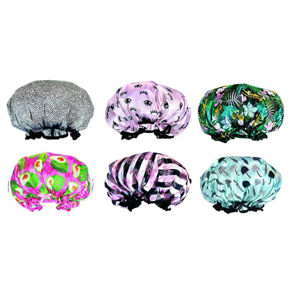 Lemon Lavender Comfy Retro Style Shower Cap