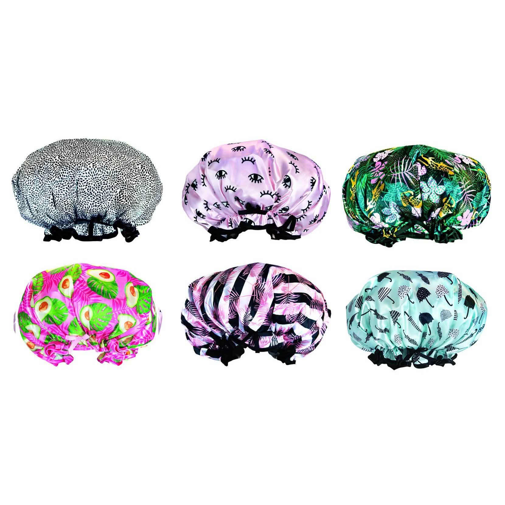 Lemon Lavender Comfy Retro Style Shower Cap
