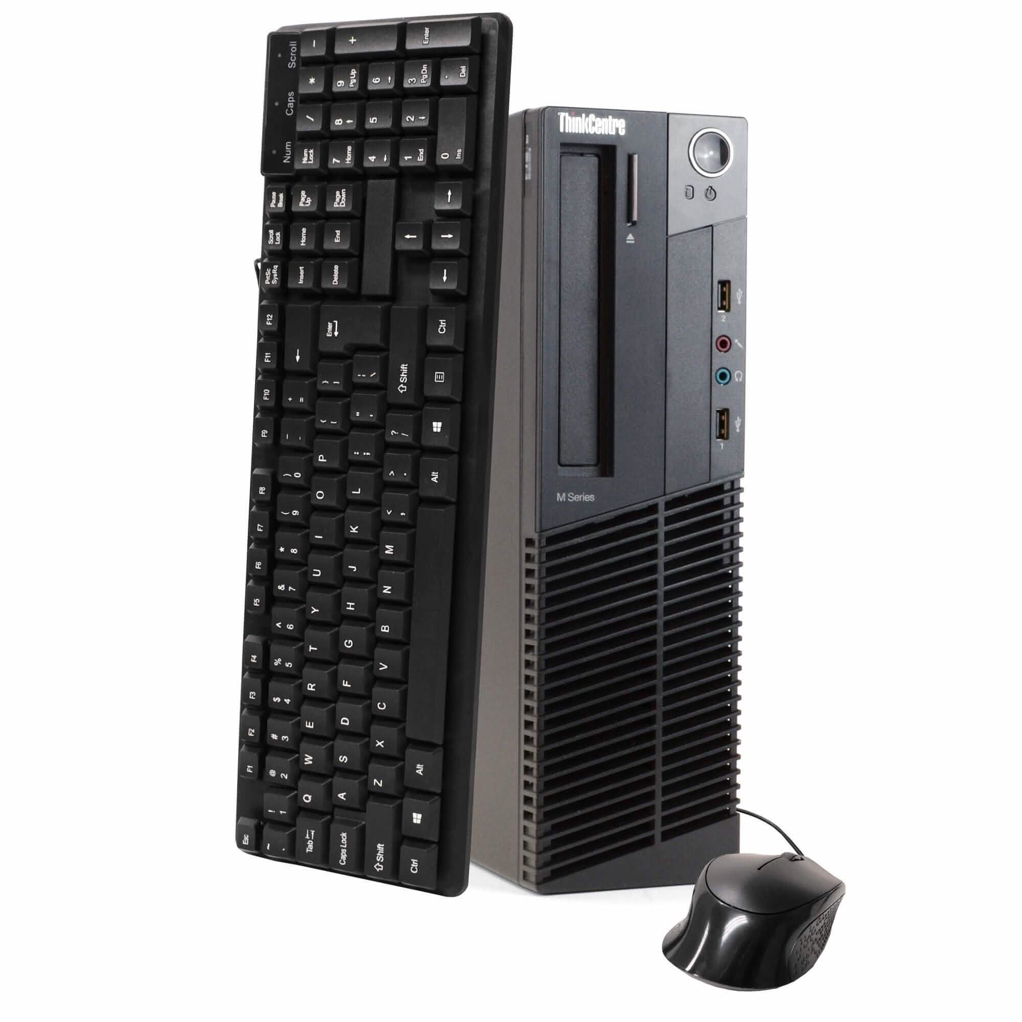Lenovo ThinkCentre M92 Desktop Computer with 19" Flat Screen Monitor (Refurbished)