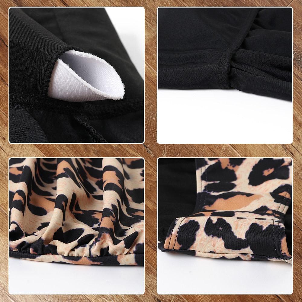 Leopard Bikini High Waist Bikini Animal Print Floral Swimsuit Ruffle Swimsuit Plus Size Swimwear Women Swimsuits for Women Two Piece Bathing Suits Ruffle Tops With High Waist Bottoms Bikini Sets For Teen Girls