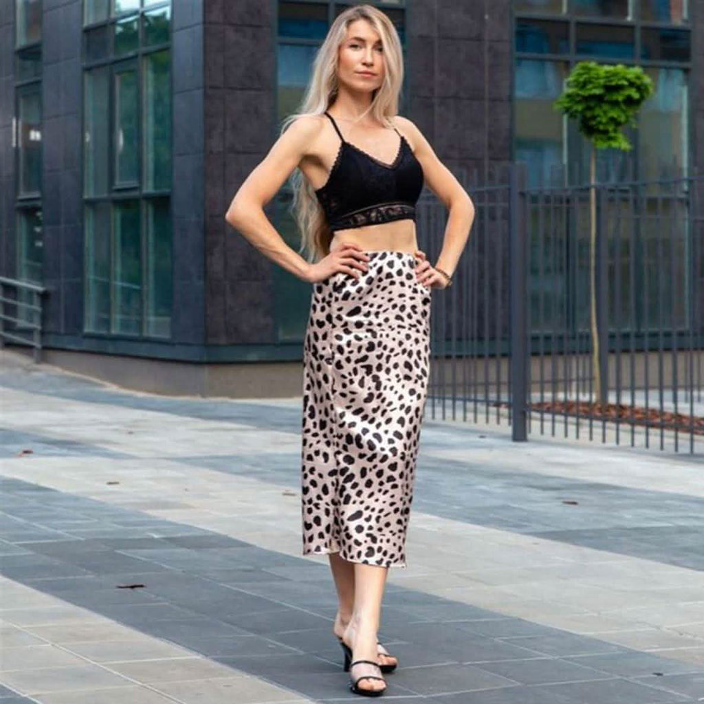 Leopard Slip Skirt