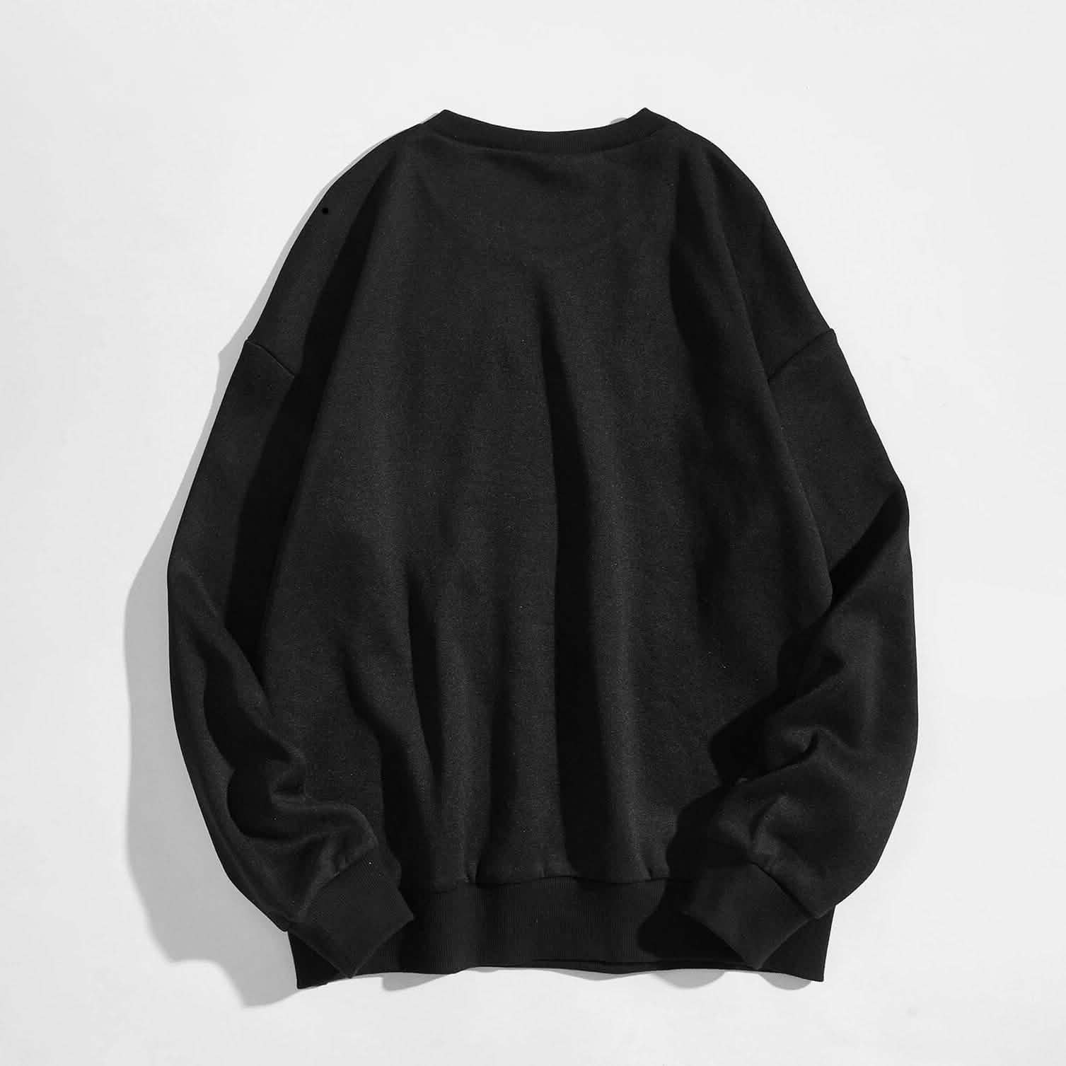 Letter and Car Print Oversized Sweatshirt