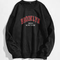 Letter Graphic Thermal Lined Sweatshirt