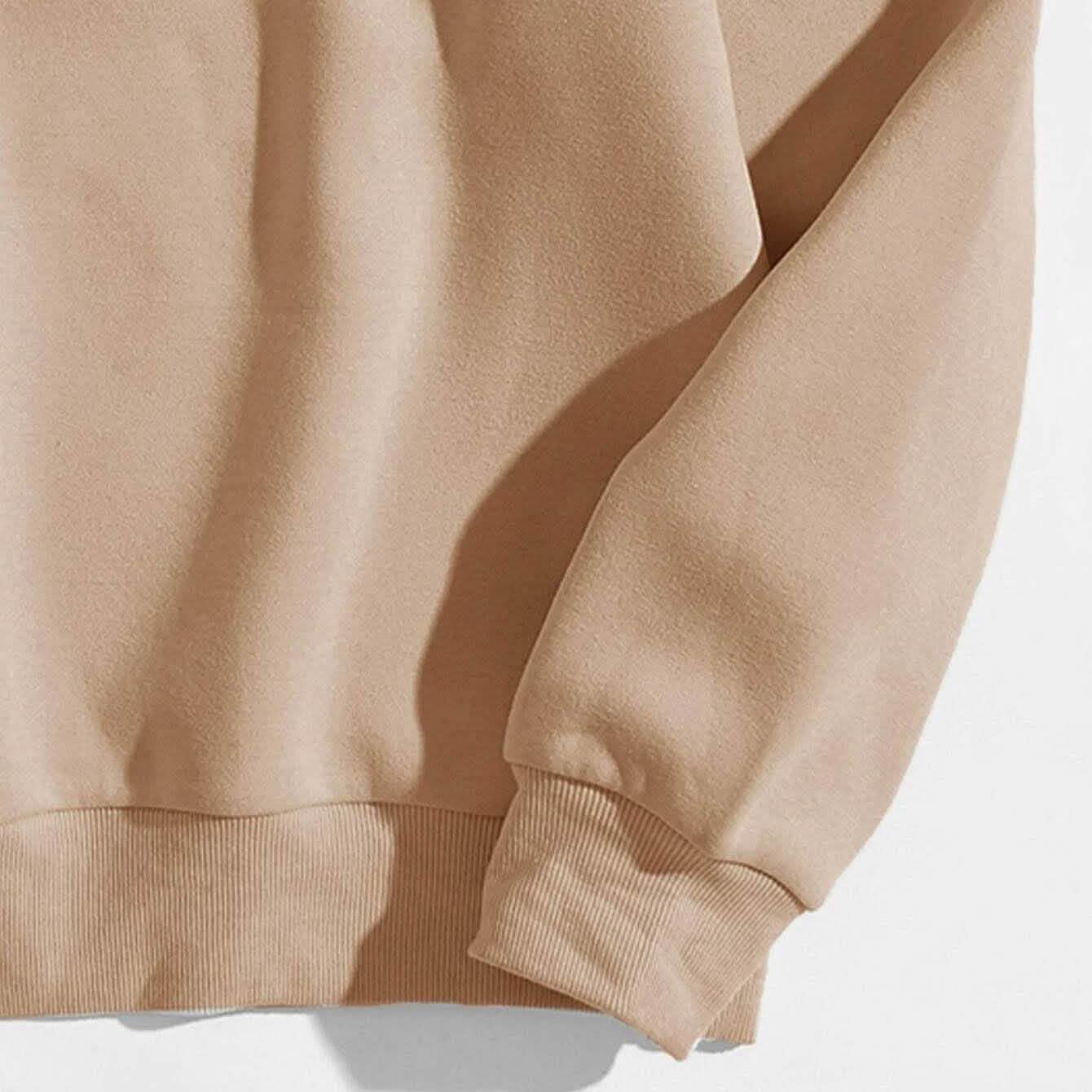 Letter Graphic Thermal Lined Sweatshirt