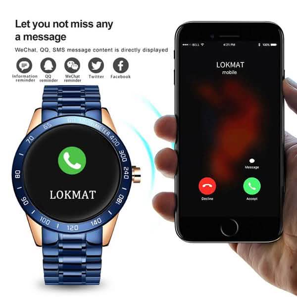 LIGE Steel Band Smart Watch
