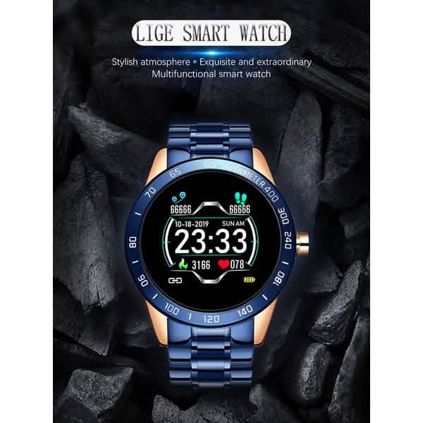 LIGE Steel Band Smart Watch