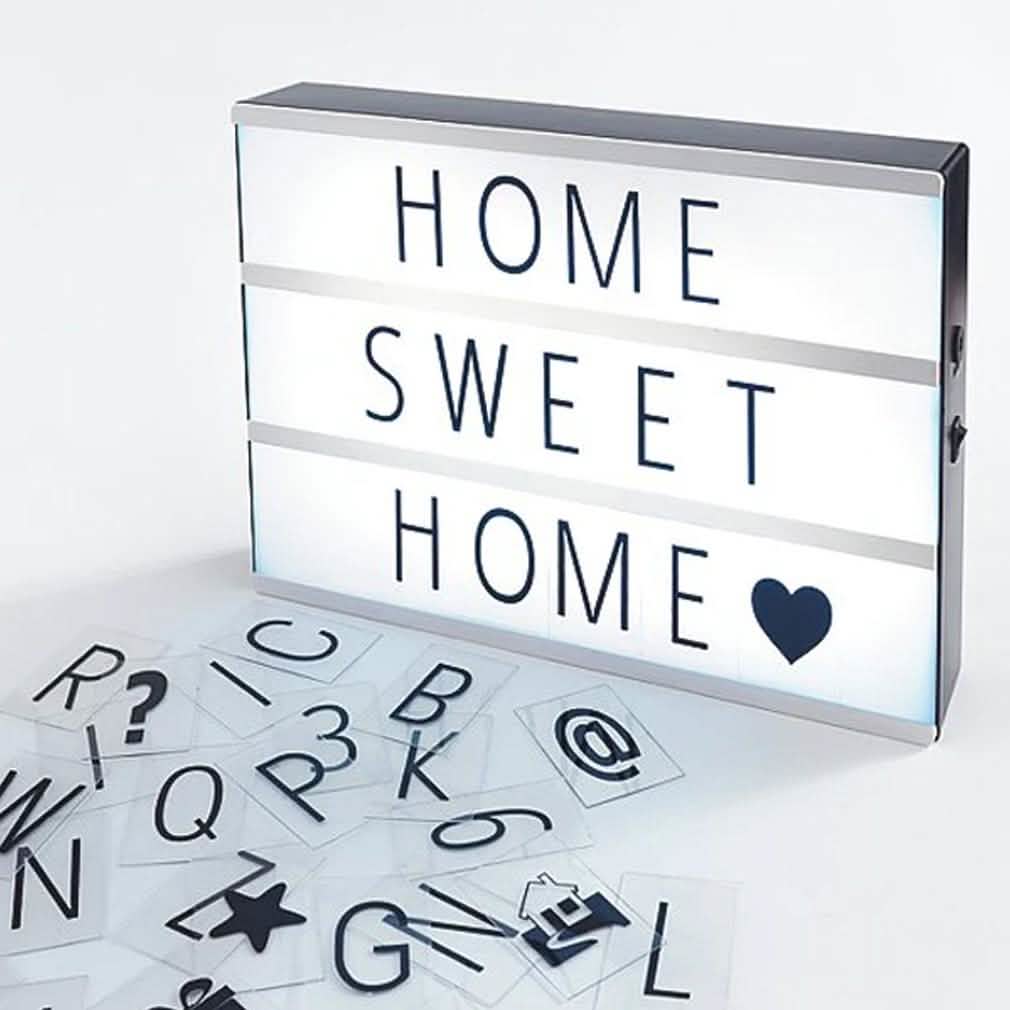 Light Box with Letters and Number Tiles