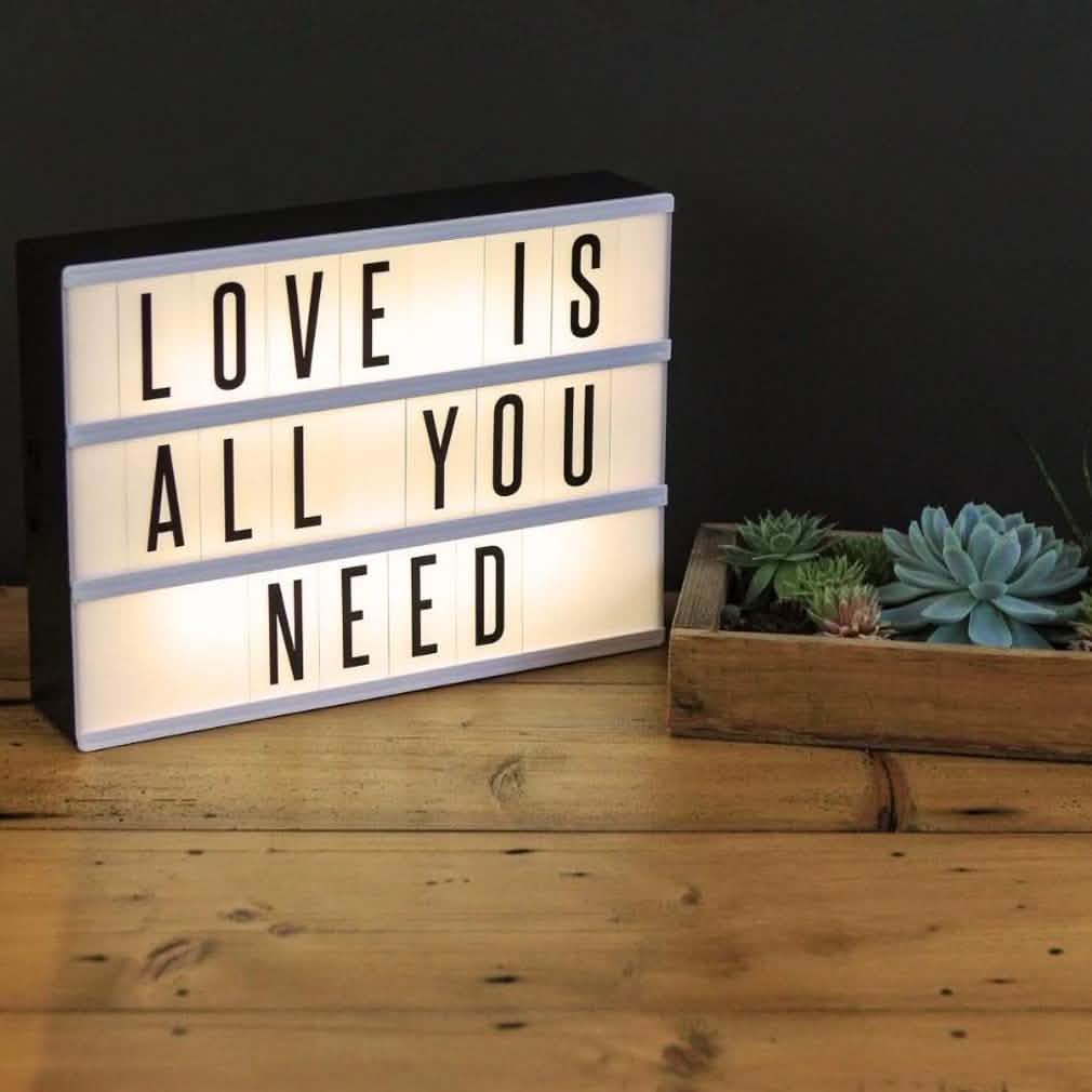 Light Box with Letters and Number Tiles