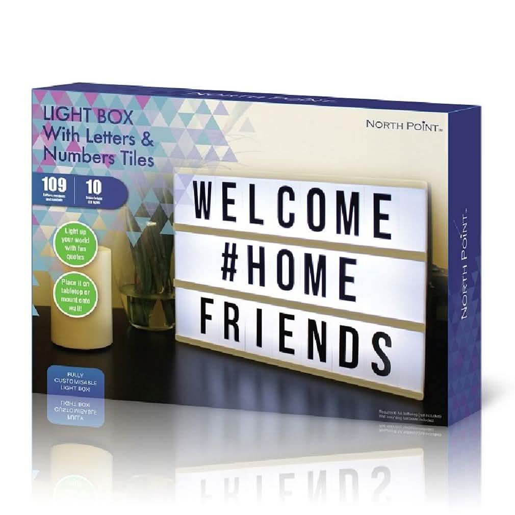 Light Box with Letters and Number Tiles