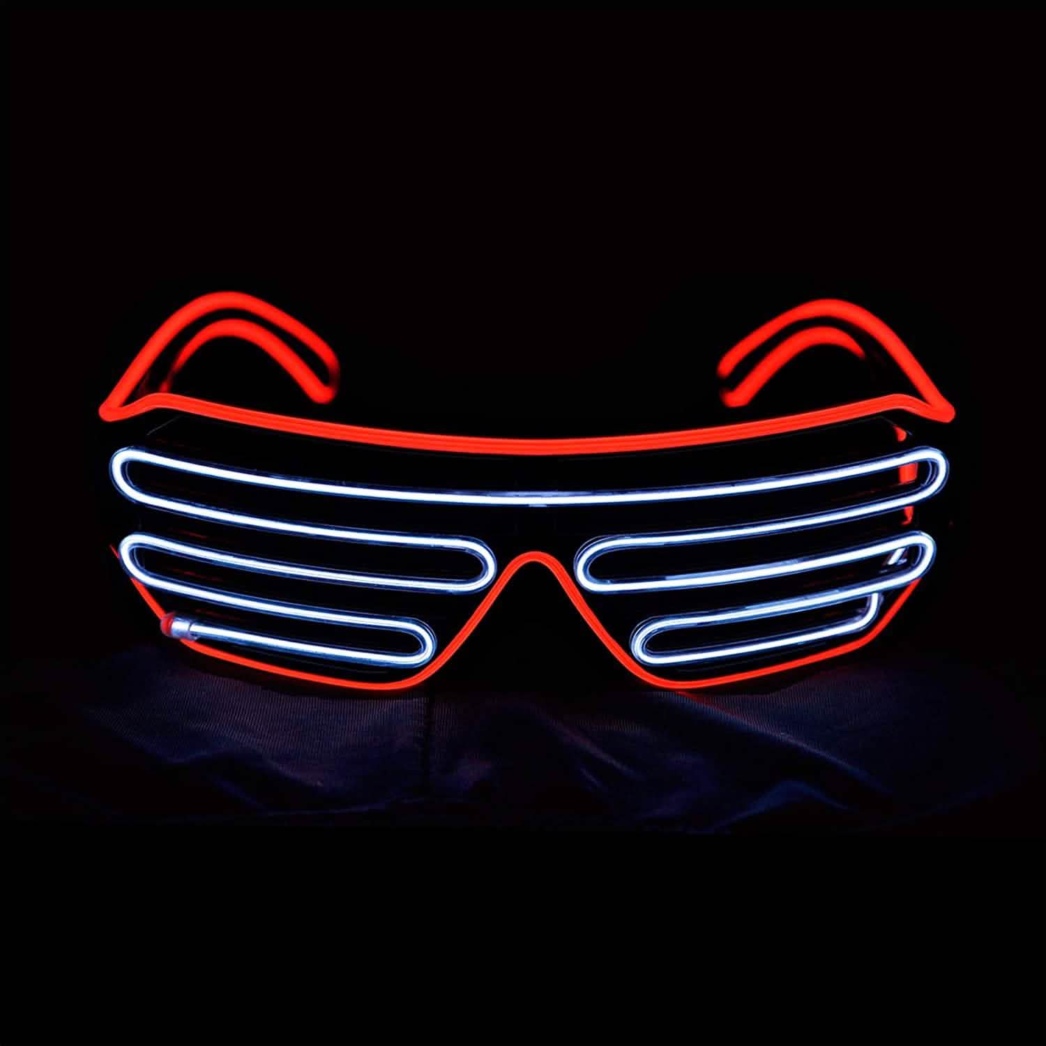 Light Up Shutter Neon Rave Flashing LED Sunglasses
