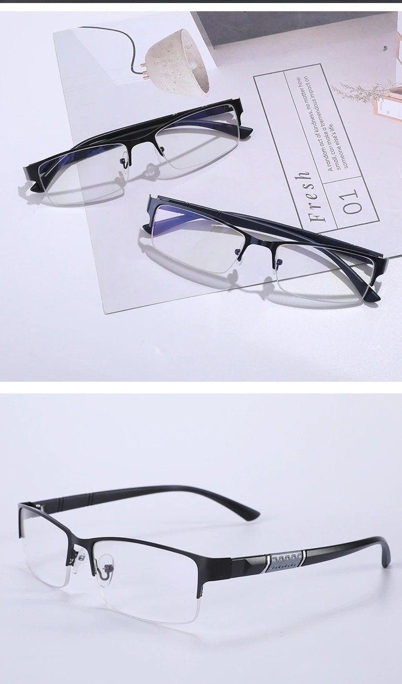 Lightweight Alloy Semi-Rimless Reading Glasses For  Men And Women With Quality Half Frame  Men Reading Glasses  For Men New Retro Eyewear