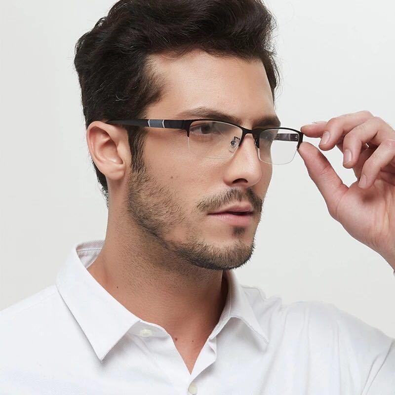 Lightweight Alloy Semi-Rimless Reading Glasses For  Men And Women With Quality Half Frame  Men Reading Glasses  For Men New Retro Eyewear