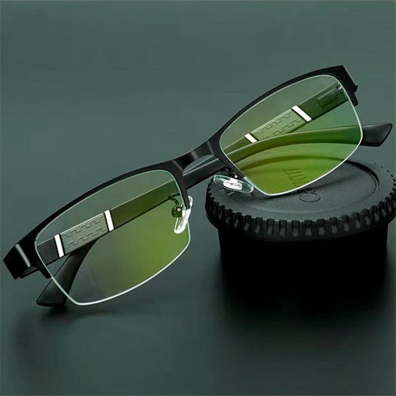 Lightweight Alloy Semi-Rimless Reading Glasses For  Men And Women With Quality Half Frame  Men Reading Glasses  For Men New Retro Eyewear