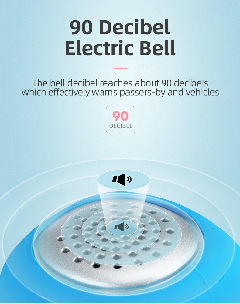 Lightweight Portable Bicycle Bell Electric Horn Mountain Bike Bell Accessories 90dB Cycling Handlebar Silica Gel Shell Electric Cycling Bells Water Resistant Cycling Bells Horn Loud Bicycle Horns Bicycle Accessories
