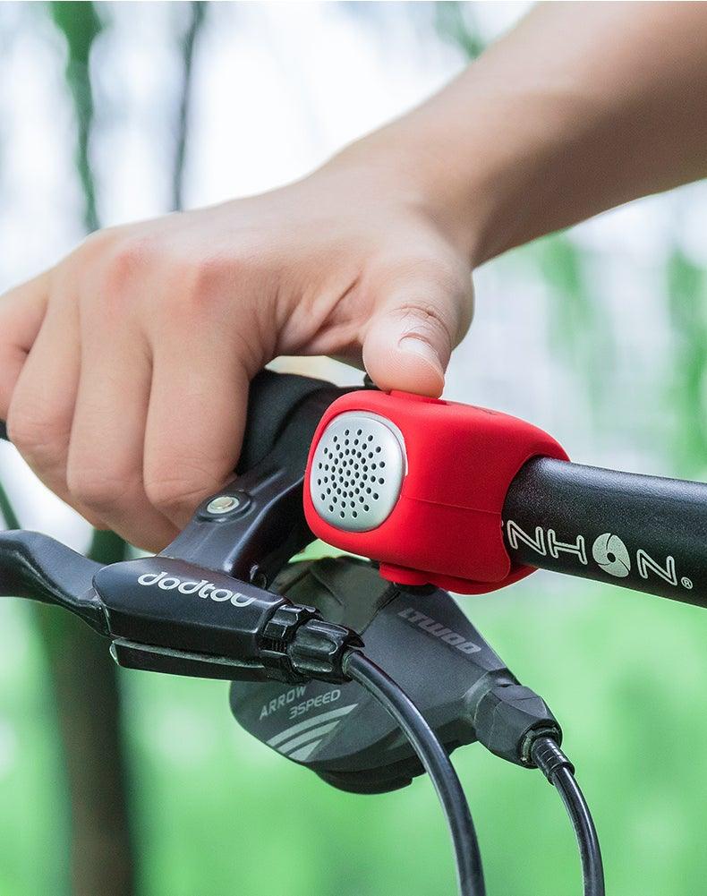 Lightweight Portable Bicycle Bell Electric Horn Mountain Bike Bell Accessories 90dB Cycling Handlebar Silica Gel Shell Electric Cycling Bells Water Resistant Cycling Bells Horn Loud Bicycle Horns Bicycle Accessories