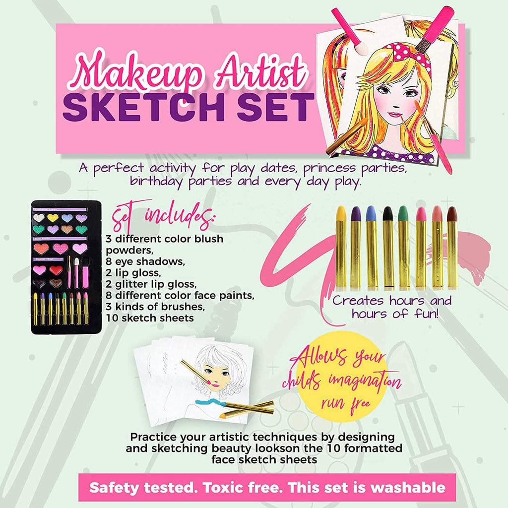 Lil Me Makeup Artist Sketch Set with 10 Design Sketch Sheets