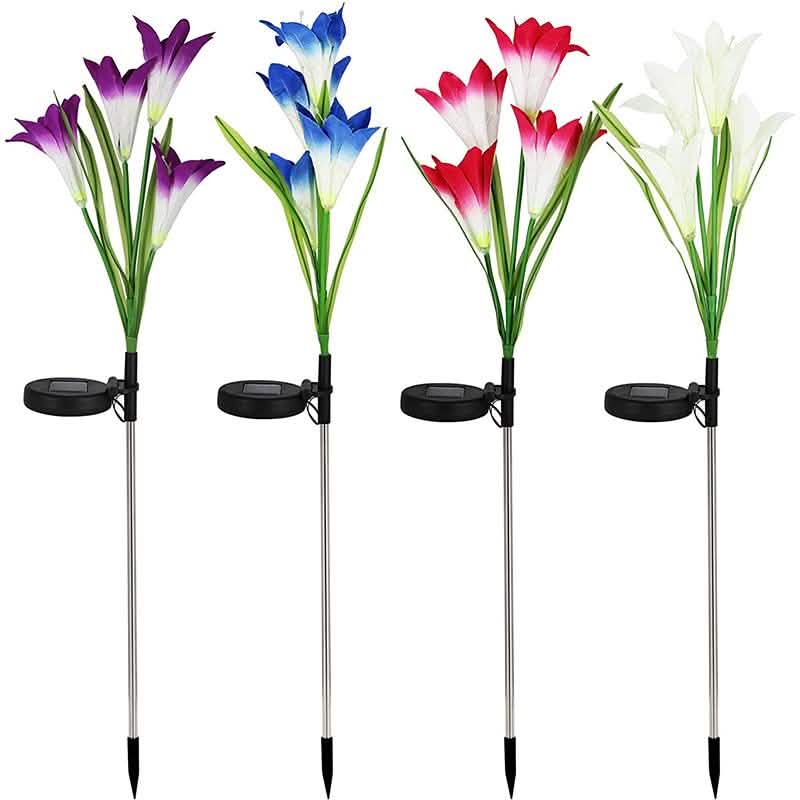 Lily Flower Multi-Color Changing LED Solar Powered Lights