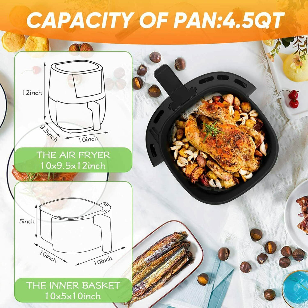LITIFO 4.5QT Air Fryer with Digital LED Touch Screen Single Basket System