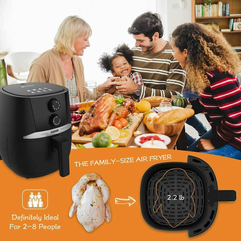 Air Fryer 4.5 QT Oven Oilless Cooker with Rotary Button Home