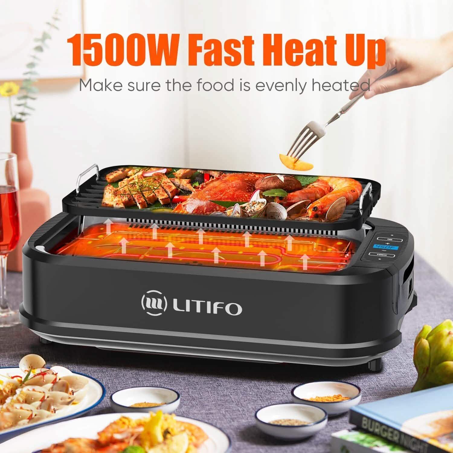 Litifo Smokeless Grill and Griddle