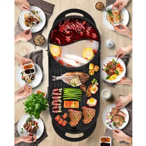 LIVEN Electric Gril with Hot Pot