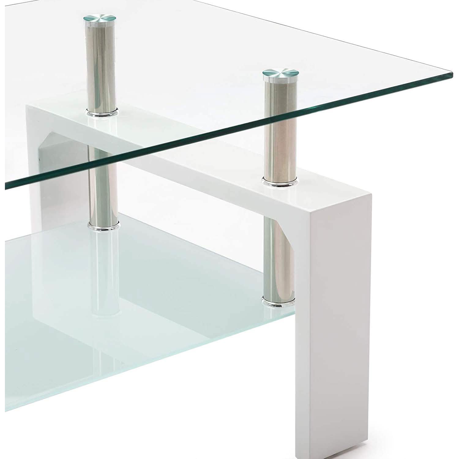 Living Room Rectangle Glass Coffee Table