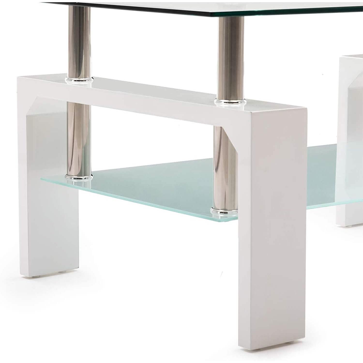 Living Room Rectangle Glass Coffee Table