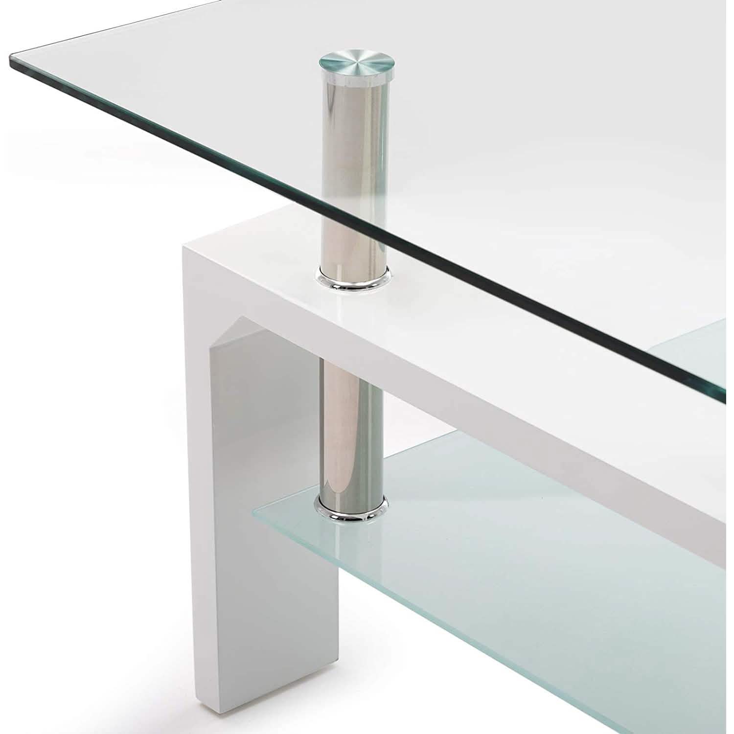 Living Room Rectangle Glass Coffee Table