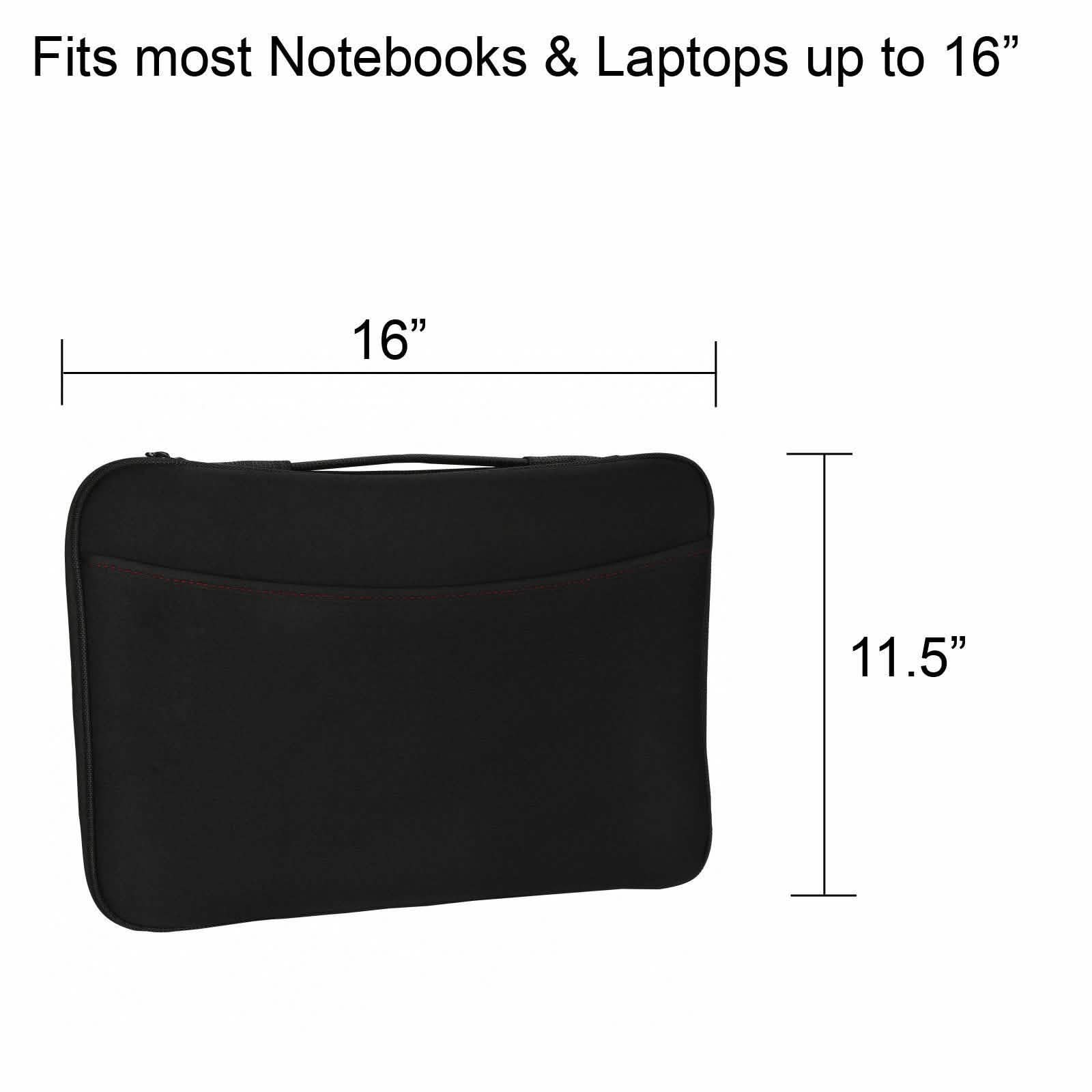 Logitech 16 Inch Notebook Laptop Sleeve Bag Pouch Handle Case Cover