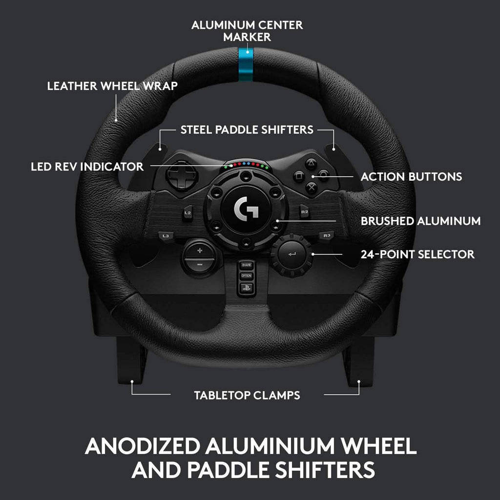 Logitech G923 Racing Wheel and Pedals (Refurbished)