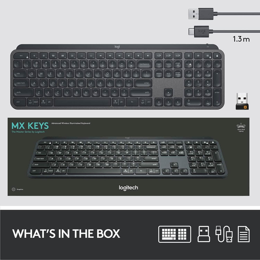 Logitech MX Keys Advanced Wireless Illuminated Keyboard