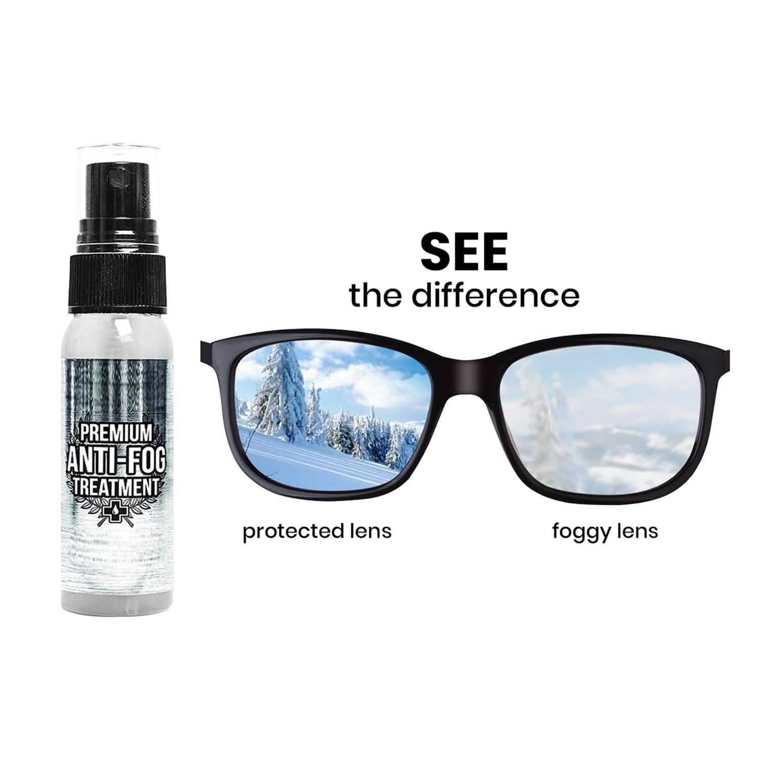 Long-Lasting Anti-Fog Spray For Glasses, Goggles, Lens, Binoculars, PPE, Mirrors