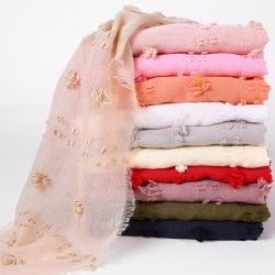Long Lightweight Soft Solid Color Chiffon Scarfs Muslim Headscarf Hijab Scarf Shawls Wraps Hijab For Women 70*180cm